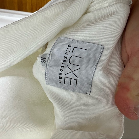 Elle Zeitoune Arianna Dress White Bridal Gown Womens 16 NWT - Picture 7 of 8